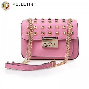 Pelletini pink handbag
