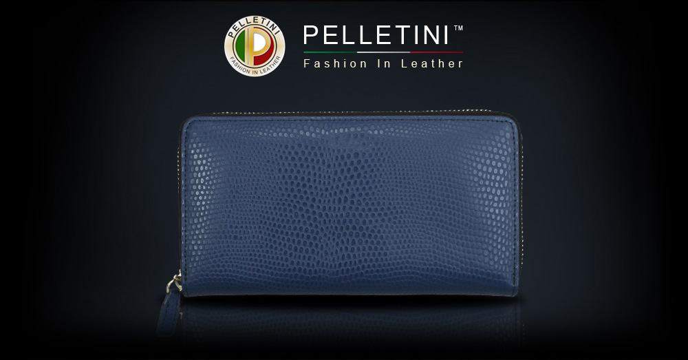 Pelletini blue wallet